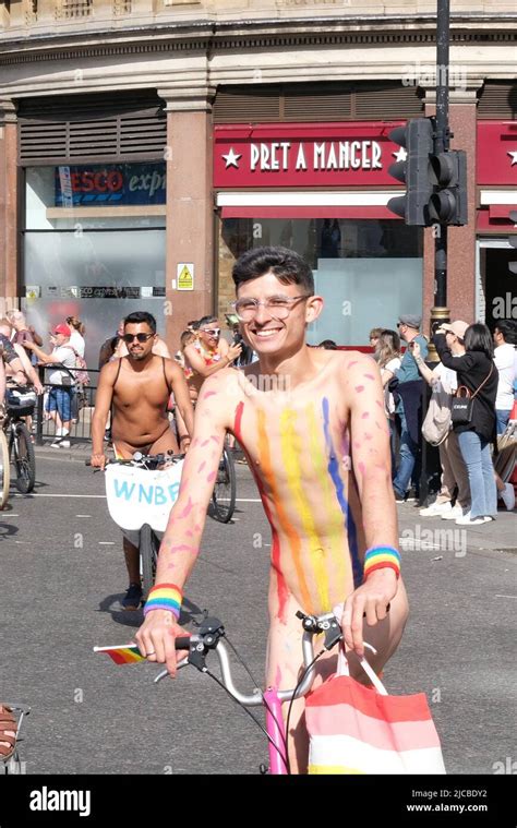 bike protest london|Cyclists strip off as on London streets for the World Naked Bike Ride